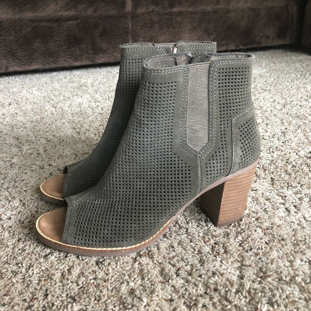 TOMS Majorca Peep Toe Ankle Boots